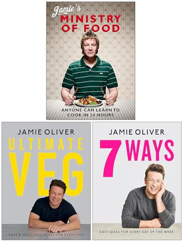 Jamie Oliver Collection 3 Books Set (Jamie's Ministry of Food, Ultimate Veg & 7 Ways Easy Ideas For Your Favourite Ingredients)