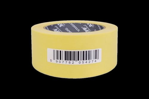APP Standard 60°C - Malerkrepp 48 mm | Vielseitiges Kreppband für Malerarbeiten, lösungsmittelfrei - Rückstandslos entfernbar | Abklebeband temperaturbeständig bis 60°C | 45 m x 48 mm