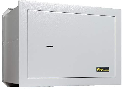 Viro | Casasicura, Cassaforte a Muro,, Meccanica da Incasso, Chiusura con Chiave a Doppia Mappa, 420x300x200 mm