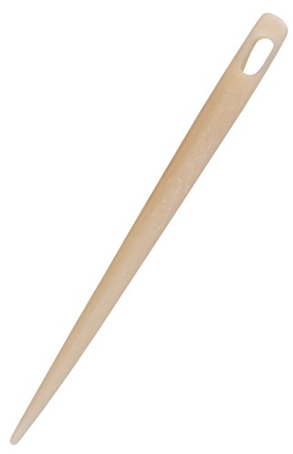 Battle-Merchant Große Näh-/Stricknadel aus Knochen Nadelbinden häkeln Nähen Handarbeit Mittelalter | Wikinger Mittelalterkostüm für LARP - 8,5 cm lang