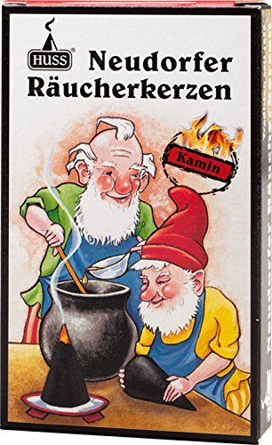 Huss - Neudorfer Räucherkerzen aus dem Erzgebirge, Intensiver Duft (Natural), 24 Stück, 32 Gramm, Schwarz, Deutschland, 24 Stück pro Packung