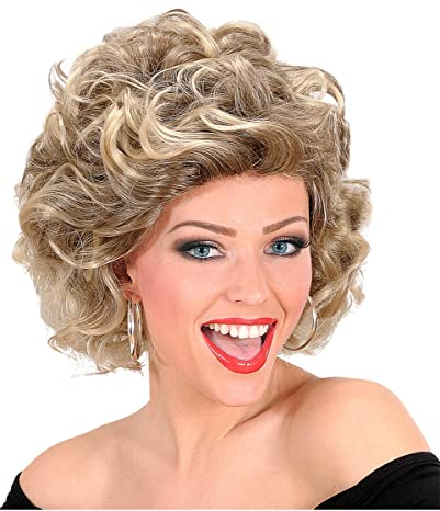 Blonde 70s Perücke Olivia als Kostümzubehör für Karneval und Mottoparties