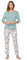 e.FEMME® Sylvia 903 Pyjama pour femme en viscose - Multicolore - 48