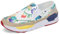 Dannto Mocasines de mujer con estampado sin cordones para caminar, zapatillas de deporte de moda ligeras para mujer, Blanco, 42 EU
