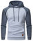 YuKaiChen Pullover Herren Arbeitspullover Waffel-Stoff Fleece Hooded Sweat Sweatshirt Hellgrau/Grau M