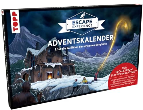 TOPP Escape Experience Adventskalender – Die einsame Berghütte: Rätsel für 24 Tage – mit geheimnisvollen Objekten und digitalen Extras – ab 10 Jahren