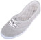 Womens Lightweight Slip On Canvas Summer Holiday Casual Ballerina Style Pumps Dolly Shoes - Grey - UK 4 / EU 37