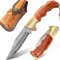LOTHAR REINDEER Couteau de Poche Damas Pliant en Bois - 67 Couches en Acier de Damas VG10, Idéal pour la Chasse et le Camping, Cadeau Parfait pour les Collectionneurs et les Amateurs de Plein Air