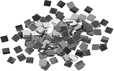 INNSPIRO Quadratische silberne Pailletten, 5 mm, 14 g, ideal für Bastelarbeiten mit Kindern, Dekorationen und kreative Aktivitäten
