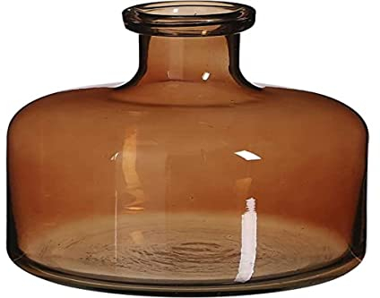 MICA Decorations Regal Bottle Brown-H21,5 x 20 cm Dekorative Vase, Mehrfarbig, einzigartig