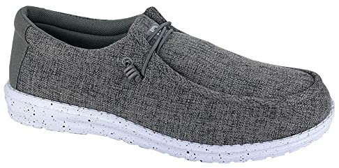 Dek Men's M369 Superlight Canvas Elasticated Lace-Up Casual Shoes (Grey, Numeric_11)