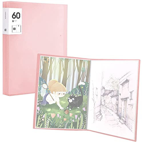 DZOZO A3 Diamond Painting Album 60 Pockets Diamond Painting Picture Presentation Book Folder Art Portfolio Picture Protector Cover Diamond Storage Accessory with 60 Sheets for Art Portfolio
