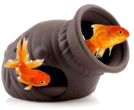 HyzaPhix U-Boot Aquariumdekoration Unterseeboot Aquarium Deko Fisch Tank Ornament Höhle Aquarium Decoration für Kleine Garnele Fisch Shrimp Hiding (Vasen)