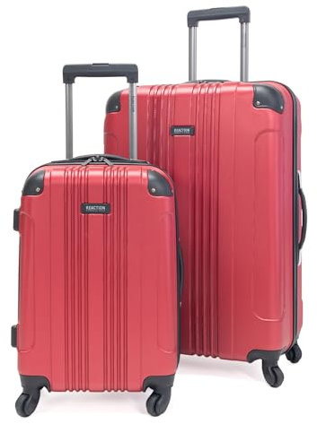 Kenneth Cole REACTION Out of Bounds Reisekoffer Mit 4 Rädern, Leicht, Strapazierfähig, Hartschale, Scharlachrot, 2-Piece Set (20 & 28)