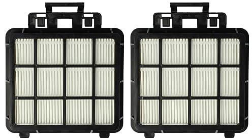 vhbw 2x Staubsaugerfilter kompatibel mit Grundig GMS2020 Staubsauger - HEPA-Filter Schwarz Weiß