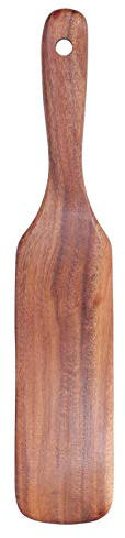 Spatula Holz, Kleiner Teakholz Pfannenwender Eierschaber | Flacher Crepes Verteiler Küchen Utensilien zum Wenden, Servieren, Rühren, Mixen(29 * 5.5cm)