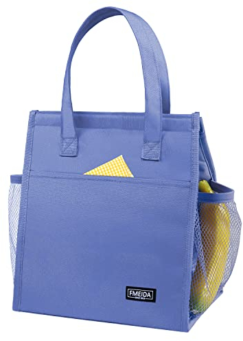 Fmeida Kühltasche für unterwegs Lunchtasche Damen Meal Prep Tasche Wasserdicht Isoliertasche Mini Lunchbox Tasche für Arbeit Picknick Reisen Lila 9L