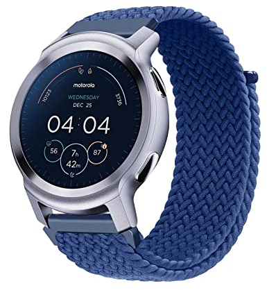 AireWiki Nylon Armband Kompatibel mit Motorola Moto Watch 100 Stoff Sport Armbänder für Damen Herren Ersatz für Motorola Moto Watch 100 (12)