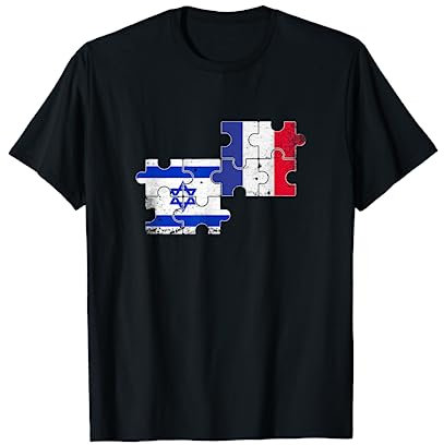 Israël France Drapeau Vintage Français Israélien T-Shirt