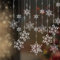 OuMuaMua 12 Stück Kristall-Weihnachtsschmuck für Weihnachtsbaumschmuck – hängende Acryl-Schneeflocken-Ornamente für Weihnachtsbaum, Winterwunderland, Party-Dekorationen