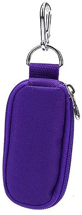 Kit di piccoli oli essenziali viola (senza bottiglia) portatile con portachiavi per 5/10/15 ml, borsa da viaggio per bottiglie di olio, custodie da viaggio, Viola