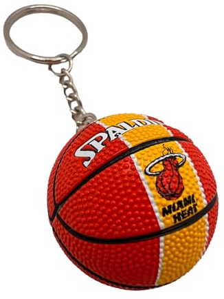 Generico Ball Schlüsselanhänger kompatibel mit NBA Heat in Federmäppchen Farbe Einhorn Basketball Gadget Zubehör Geschenkidee Herren Damen Kinder Kreativer Anhänger 3D, rot, One size