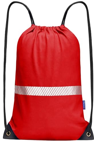 AYKRM Sac De Cordon, Sac de Sport, Sac a Dos Cordon, Sac à Dos De Rangement Sac De Cordon pour Le Sport pour L'école Sport Rouge