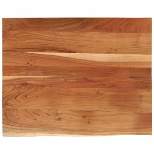 vidaXL Schreibtischplatte, Tischplatte mit Baumkante, Arbeitsplatte Platte für Schreibtisch Esstisch, Holzplatte Bürotischplatte, 110x80x2,5cm Massivholz Akazie