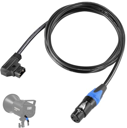 Neewer Câble d'Alimentation D Tap Mâle vers XLR Femelle 3 Broche 1.8m pour éclairage Vidéo Continu,Uniquement pour Lampe Vidéo LED FS150 FS150B FS230 FS230B,NC009