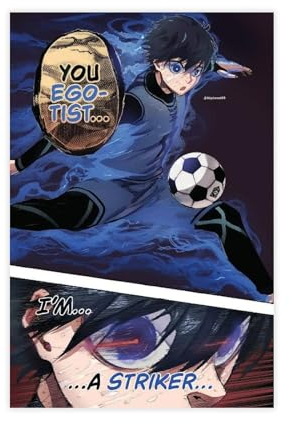 puyoo Blue Lock Anime 6 Leinwand-Poster, Schlafzimmer-Dekor, Sportlandschaft, Büro, Raumdekoration, Geschenk, ungerahmt, 40 x 60 cm