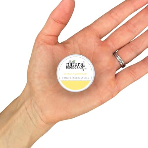 The Natural Deodorant Co. Mini/Sample Size 10g, Lemon & Geranium Active Deo Balm, Lasts 10 Days, All Day Protection