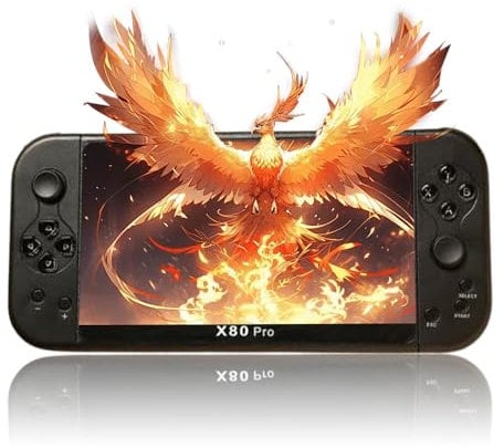 X80 Pro Consola Portatil, 20000 Juegos Clásicos Pantalla 7 Pulgadas Multi Emulador Consola De Juegos Portátil, 3000mAh Batería Recargable Consola Retro Soporta Expansión De Tarjeta TF