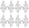 GORGECRAFT 5 Paar Blumen-Stickerei-Applikation Metallisch Blumenmuster Ethno-Stil Zum Aufnähen Und Aufbügeln Kranz Aufnäher Florale Bestickte Applikationen DIY-Näharbeiten Kleidungsdekoration Silber