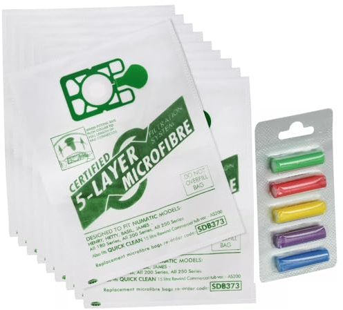 AMBARS 30 x HEPA Filter Henry Hoover Bags For Numatic Vacuum cleaner |Henry Hetty Microfibre Vacuum Bags + 5 FRESHENERS (PACK OF 30 BAGS)