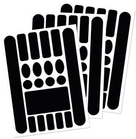 PEUTIER 3 Feuilles d'Autocollants de Ruban de Protection de Cadre de Vélo, Protecteur de Base de Vélo Couverture pour Chaîne de Vélo de Montagne Fourche Avant de Cadre Pliant de Vélo de Route (Noir)