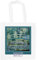 Purely Home Monet Water Lily Pond Tote Bag - Waterscape Famous Artwork Accessory Gifts - White Shopping Bag Present for Her