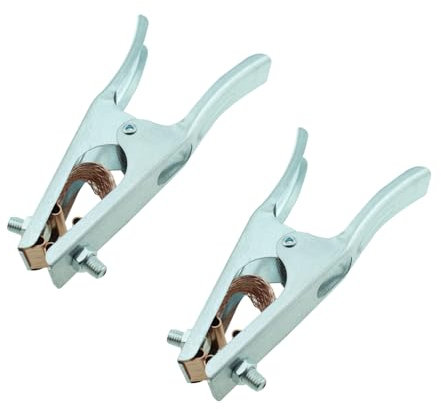 SQXBK 2PCS 175mm/6.89inch Silver Ground Clamp Earth Clamp 300A Welding Manual Welder Electrode Clamp Suitable for Welding Electric Welding