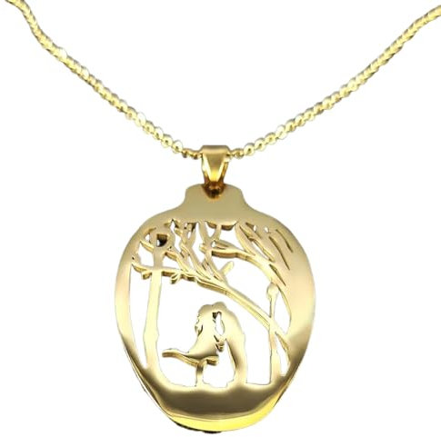 IOETSEUT men's necklaces gothic Couple Tree Spoon Necklace for Women Gold Color Love Necklaces Jewelry mujer Valentine's Day Gift the gift