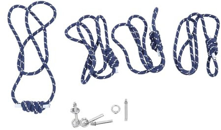 Sports Swing Climbing Rope, 4PCS Training Muscle Wall Rope Gravity Reverse Polyester Cotton and Stainless Steel for Fitness Strength Exercises Home Workouts