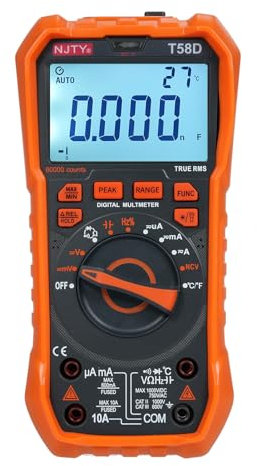 Weytoll T58D Digital Multimeter 60000 Counts Multimetro AC/DC Voltage Meter Capacitance Professional Electrician Tools