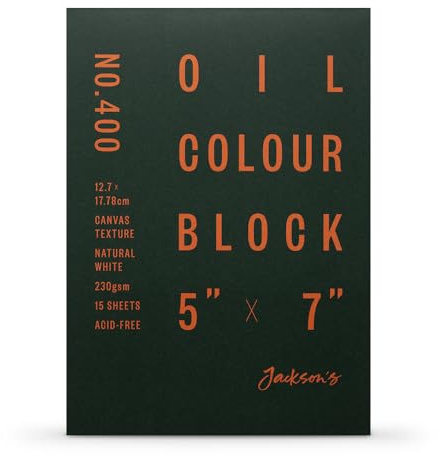 Jackson's Oil Paper Block Cotton 5x7in 230gsm 15 Sheets for Painting