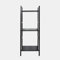 OHS 3 Tier Narrow Shelving Unit, Home Storage Slim Bookcase Shelves for Living Room Office Bedroom Kitchen Tall Shelf Unit, Black - 80 x 30 x 24cm