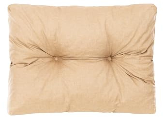 PFM HOME Palettenkissen Outdoor-Kissen Wasserdicht für Palettensofa Palettenmöbel Europaletten - Gartenkissen Seitenkissen Paletten-Auflagen Gesteppt 60 x 40 cm - Beige