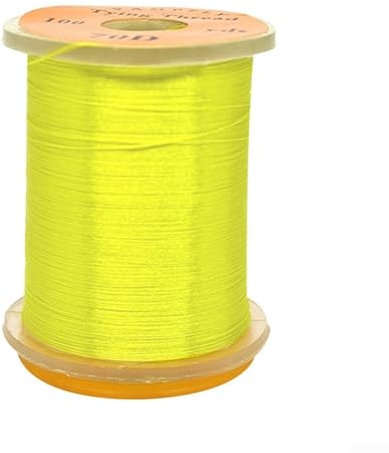 Filo fluorescente per legare le mosche, lunghezza 100 m, 70D, per fai da te con amo da pesca (giallo)