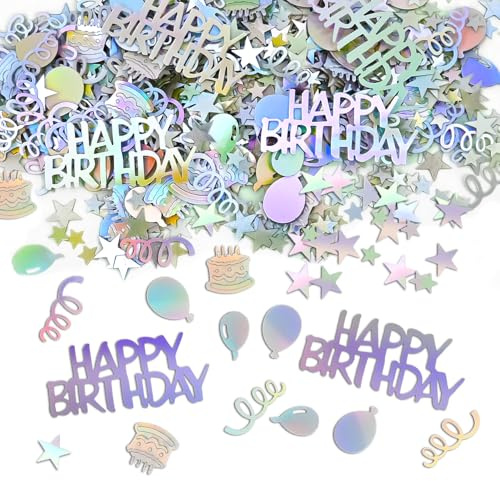 Coriandoli di compleanno, coriandoli da tavolo 15 g, decorazioni da tavolo per feste di compleanno, glitter da spargere sul tavolo per baby shower, decorazioni per feste di compleanno