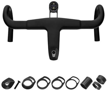 Lenker mit integriertem Vorbau – Combo Lenker Vorbau Carbon für Rennrad | Ergonomische Fahrradteile und Zubehör für Jugendliche, Erwachsene, Enthusiasten,