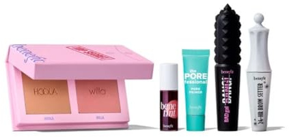 I Spy Beauty 5-Piece Best Sellers Gift Set MINI BADgal BANG! mascara, rose blush, Hoola bronzer, plus fun-size POREfessional primer, Benetint, and brow setter