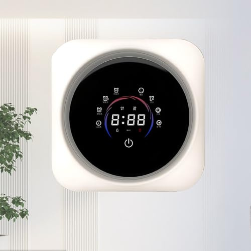 Lissontine Lavadora Automática Portátil con Panel De Control LCD, Lavadora Y Secadora 2 En 1 Compacta, Secado a Alta Temperatura, Ahorro De Energía, Ideal para Viajes WallMount