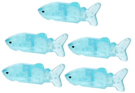 Gatuida 5stücke Mini-haifiguren Aus Kunstharz Für Landschaftsbau Dekoration Winzige Ozean-Tiere Als Miniatur-Ornament Für Garten Und Aquarien