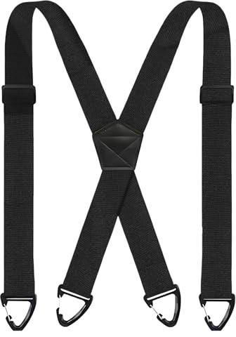 Nujvnuj Hosenträger Herren Extra Stark | 3.8 cm Breit mit 3 Robusten Karabinern | Einstellbar & Elastisch für Arbeitshose & Motorradhose | Y-Style Design | Für Damen & Herren